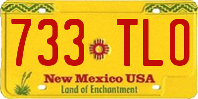NM license plate 733TLO