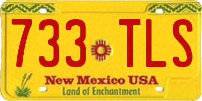 NM license plate 733TLS