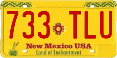 NM license plate 733TLU