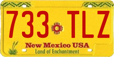 NM license plate 733TLZ