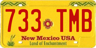NM license plate 733TMB