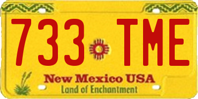 NM license plate 733TME