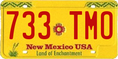 NM license plate 733TMO