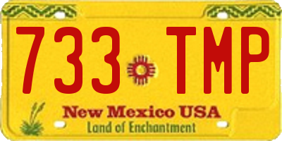 NM license plate 733TMP