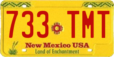 NM license plate 733TMT