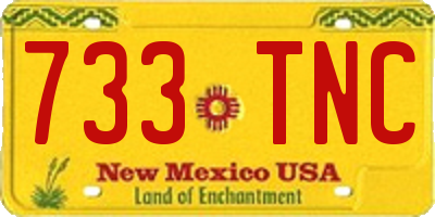 NM license plate 733TNC