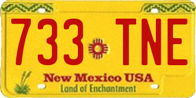 NM license plate 733TNE