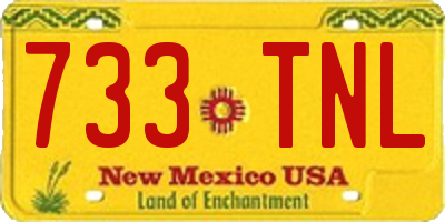NM license plate 733TNL