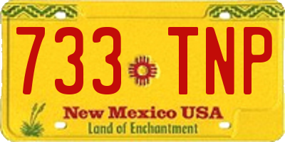 NM license plate 733TNP