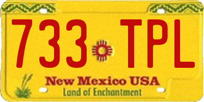 NM license plate 733TPL
