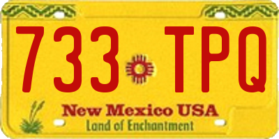 NM license plate 733TPQ