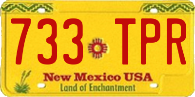 NM license plate 733TPR