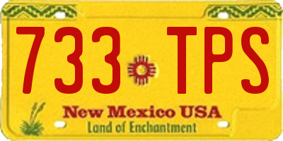NM license plate 733TPS