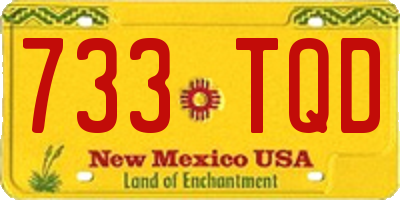 NM license plate 733TQD