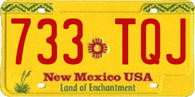 NM license plate 733TQJ