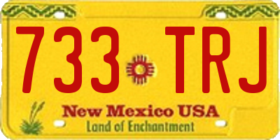 NM license plate 733TRJ