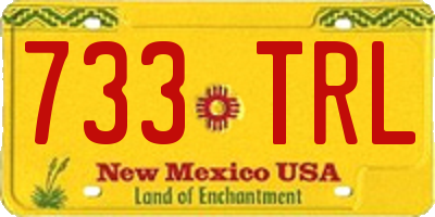 NM license plate 733TRL