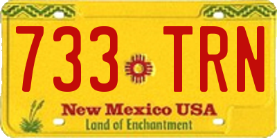 NM license plate 733TRN