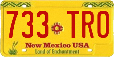 NM license plate 733TRO