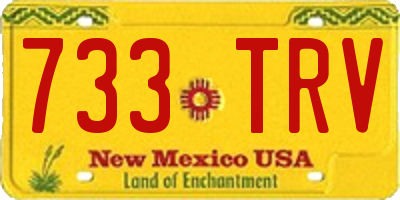 NM license plate 733TRV