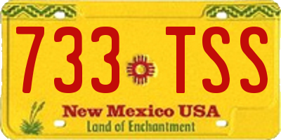NM license plate 733TSS