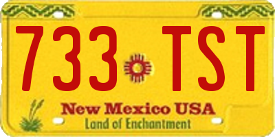NM license plate 733TST