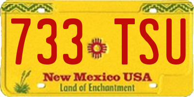 NM license plate 733TSU