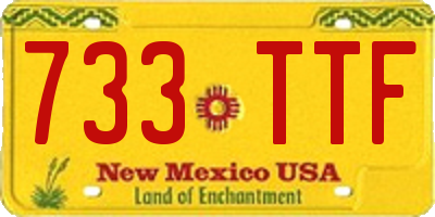 NM license plate 733TTF
