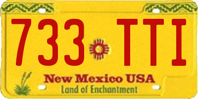 NM license plate 733TTI