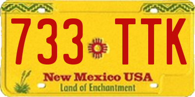 NM license plate 733TTK