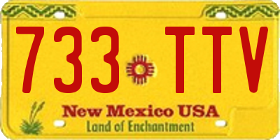 NM license plate 733TTV