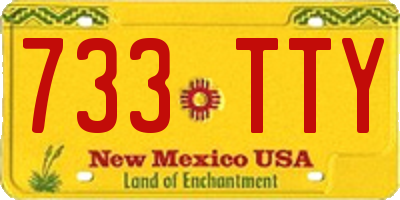 NM license plate 733TTY