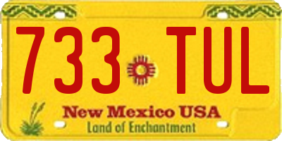 NM license plate 733TUL