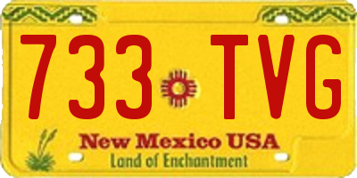 NM license plate 733TVG