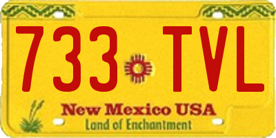 NM license plate 733TVL