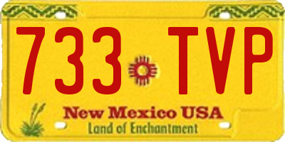 NM license plate 733TVP