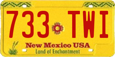 NM license plate 733TWI