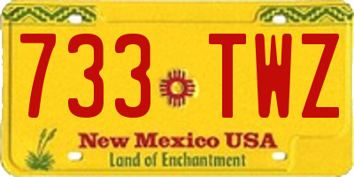 NM license plate 733TWZ