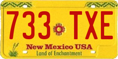 NM license plate 733TXE