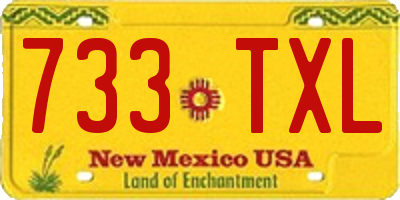 NM license plate 733TXL