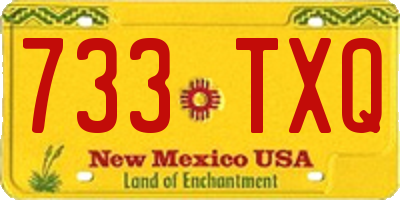 NM license plate 733TXQ
