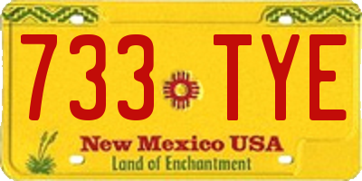 NM license plate 733TYE