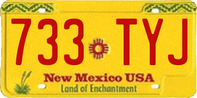 NM license plate 733TYJ
