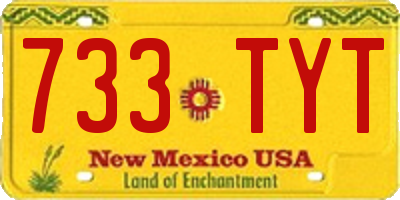 NM license plate 733TYT