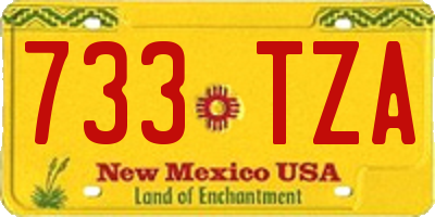 NM license plate 733TZA