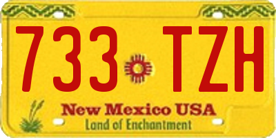 NM license plate 733TZH