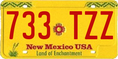 NM license plate 733TZZ