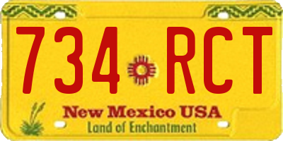 NM license plate 734RCT