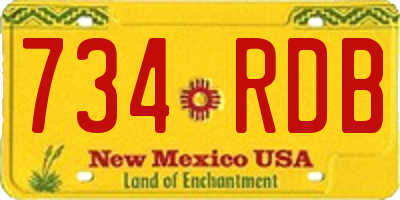 NM license plate 734RDB