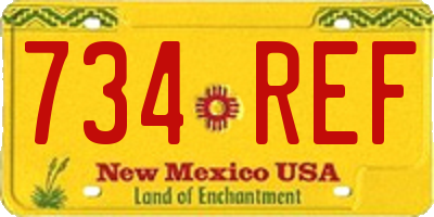 NM license plate 734REF